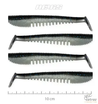 Nevis Impulse Shad Gumihal - Nevis Fekete-Ezüst Gumihal 10cm 4db/cs