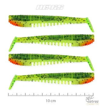 Nevis Impulse Shad Gumihal - Nevis Fluosárga-Zöld Gumihal 10cm 4db/cs