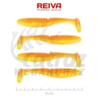 Reiva Zander Power Shad 8cm Shiny Orange - Reiva Gumihal