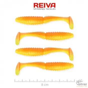 Reiva Zander Power Shad 8cm Shiny Orange - Reiva Gumihal