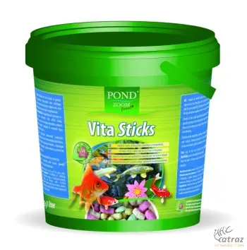 PondZoom Kerti Tavi Főeleség Extra Vitaminnal - VitaSticks Prémium Színerősítő Haltáp 1 Liter