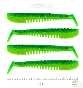 Nevis Impulse Shad Gumihal - Nevis Zöld-Csillám Gumihal 10cm 4db/cs