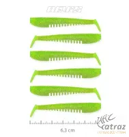 Nevis Impulse Shad Gumihal - Nevis Fluozöld-Csillám Gumihal 6,3cm 6 db/cs