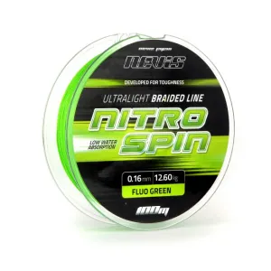 Nevis Nitro Spin Fluo Green Fonott Zsinór - 0,05mm Pergető Zsinór 100 méter