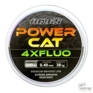 Nevis Powercat 4XFluo 200m 0,50mm - Nevis Harcsázó Fonott Zsinór