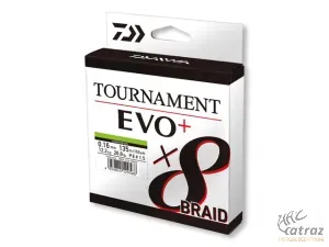 Daiwa Tournament 8 Braid Evo+ Fonott Zsinór - Chartreuse 135 méter 0,10 mm