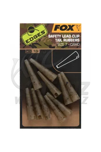 Fox Edges Camo Size 7 Lead Clip Tail Rubbers - Fox Camo 7-es Gumihüvely