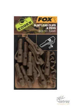 Fox Edges Camo Slik Lead Clip & Pegs Size 10 - Fox Camo 10-es Ólomkapocs