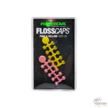 Korda Csali Stopper Pink-Sárga - Korda Floss Caps Csalirögzítő