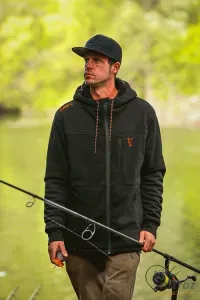 Fox Ruházat Sherpa Hoody Black/Orange Size:S CCL097