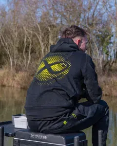 Matrix Large Fade Logo Hoody Black/Lime – L – Horgász Pulóver