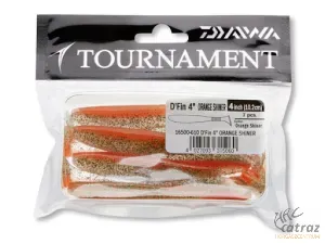 Daiwa Tournament D'Fin 10cm Orange Shiner Gumihal - Daiwa Műcsali 10 db/csomag