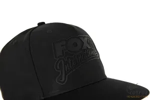 Fox Black Camo Flat Peak Snapback Cap - Fox Fekete Camo Snapback Sapka