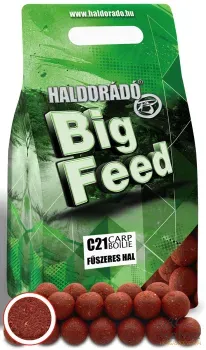 Haldorádó Big Feed C21 Boilie Fűszeres Hal 2 kg - Haldorádó C21 Fűszeres Hal Etető Bojli