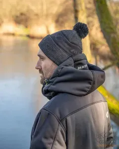 Matrix Grey Sherpa Bobble Hat - Matrix Bojtos Vastag Téli Sapka