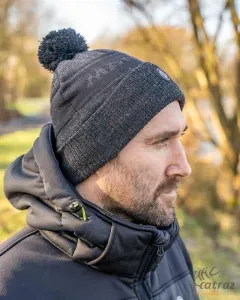 Matrix Grey Sherpa Bobble Hat - Matrix Bojtos Vastag Téli Sapka