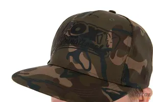 Fox Camo Flat Peak Snapback Cap - Fox Camo Snapback Sapka