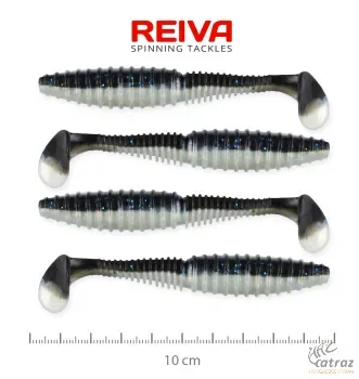 Reiva Zander Power Shad Fekete-Ezüst Gumihal - Reiva Gumihal 10 cm 4 db/csomag