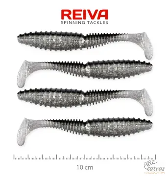 Reiva Zander Power Shad Ezüst-Csillám Gumihal - Reiva Gumihal 10 cm 4 db/csomag