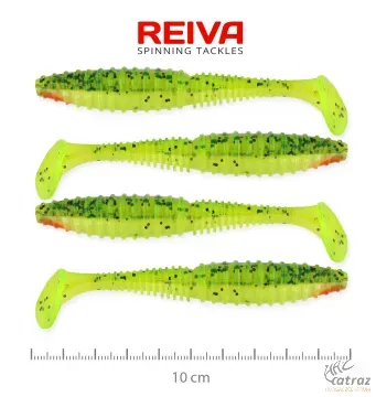 Reiva Zander Power Shad Fluosárga-Zöld Gumihal - Reiva Gumihal 10 cm 4 db/csomag