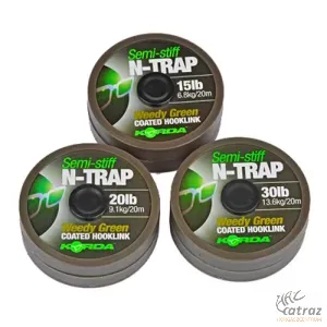 Korda N-Trap Bevonatos Lágy Előkezsinór - Korda N-Trap Soft Weed Green 15Lb