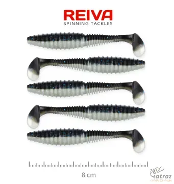 Reiva Zander Power Shad Fekete-Ezüst Gumihal - Reiva Gumihal 8 cm 5 db/csomag