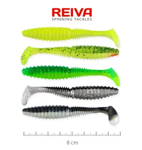 Reiva Zander Power Shad Vegyes Színű Gumihal - Reiva Gumihal 8 cm 5 db/csomag