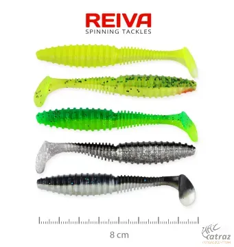 Reiva Zander Power Shad Vegyes Színű Gumihal - Reiva Gumihal 8 cm 5 db/csomag