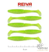 Reiva Zander Power Shad Neonzöld-Csillám Gumihal - Reiva Gumihal 8 cm 5 db/csomag