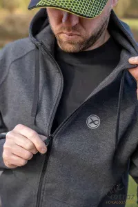 Matrix Charcoal Marl Zip Hoody L - Matrix Kapucnis Pulóver