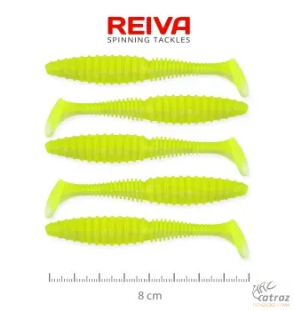 Reiva Zander Power Shad Citromsárga Gumihal - Reiva Gumihal 8 cm 5 db/csomag