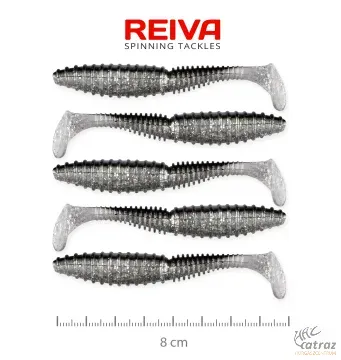 Reiva Zander Power Shad Ezüst-Csillám Gumihal - Reiva Gumihal 8 cm 5 db/csomag