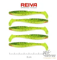 Reiva Zander Power Shad Fluosárga-Zöld Gumihal - Reiva Gumihal 8 cm 5 db/csomag