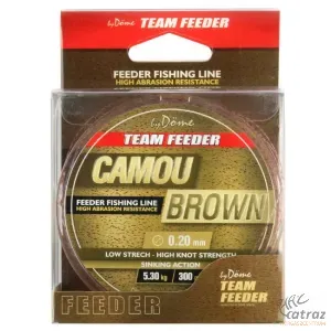By Döme Team Feeder Camou Brown 0,20mm - By Döme Barna Camo Monofil Feeder Zsinór 300 méter