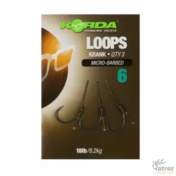 Korda Loop Rigs Krank 18lb Méret: 4 - Korda Cserélhető Horogrész