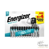 Energizer Max Plus B12 AAA Ceruza Elem 8+4 Ajándék - Energizer 3A Elem