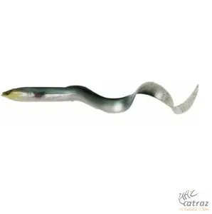 Savage Gear LB Real Eel Plasztik Csali 20 cm 27 gramm - Green Silver Angolna Gumihal