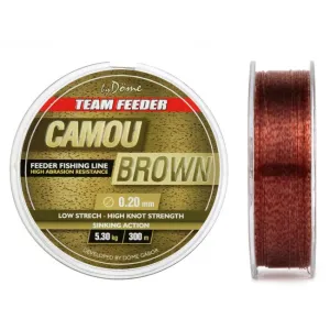 By Döme Team Feeder Camou Brown 0,25mm - By Döme Barna Camo Monofil Feeder Zsinór 300 méter
