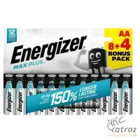 Energizer Max Plus B12 AA Ceruza Elem 8+4 Ajándék - Energizer 2A Elem