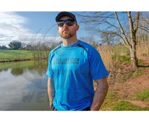 Preston Blue Breeze T-Shirt – S – Kényelmes Világoskék Horgász Póló