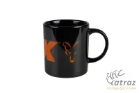 Fox Fekete Narancs Kerámia Bögre - Fox Black & Orange Logo Ceramic Mug