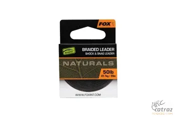 Fox Naturals Shock & Snag Braided Leader 20 méter 50 lb - Fox Fonott Előtétzsinór