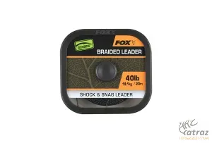 Fox Naturals Shock & Snag Braided Leader 20 méter 40 lb - Fox Fonott Előtétzsinór