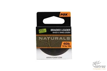 Fox Naturals Shock & Snag Braided Leader 20 méter 40 lb - Fox Fonott Előtétzsinór