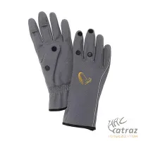 Savage Gear Softshell Glove Grey Méret: M - Savage Gear Pergető Kesztyű