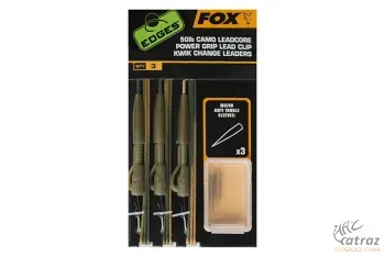 Fox Bojlis Gyorskapcsos Végszerelék 50lb - Fox Camo Leadcore Power Grip Lead Clip Kwik Change Leaders