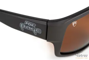 Fox Rage Grey Wrap Sunglasses Brown Lense Mirror Eyewear - Fox Rage Horgász Napszemüveg Fekete Keret Barna Lencse