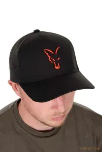 Fox Baseball Cap Black/Orange - Fox Szellőző Baseball Sapka