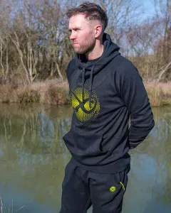 Matrix Large Fade Logo Hoody Black/Lime – 3XL – Horgász Pulóver