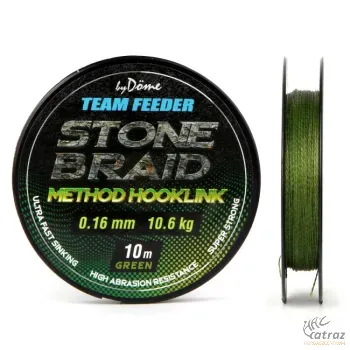 By Döme Team Feeder Stone Braid Green 10m 0,12mm - By Döme Süllyedő Fonott Feeder Előkezsinór